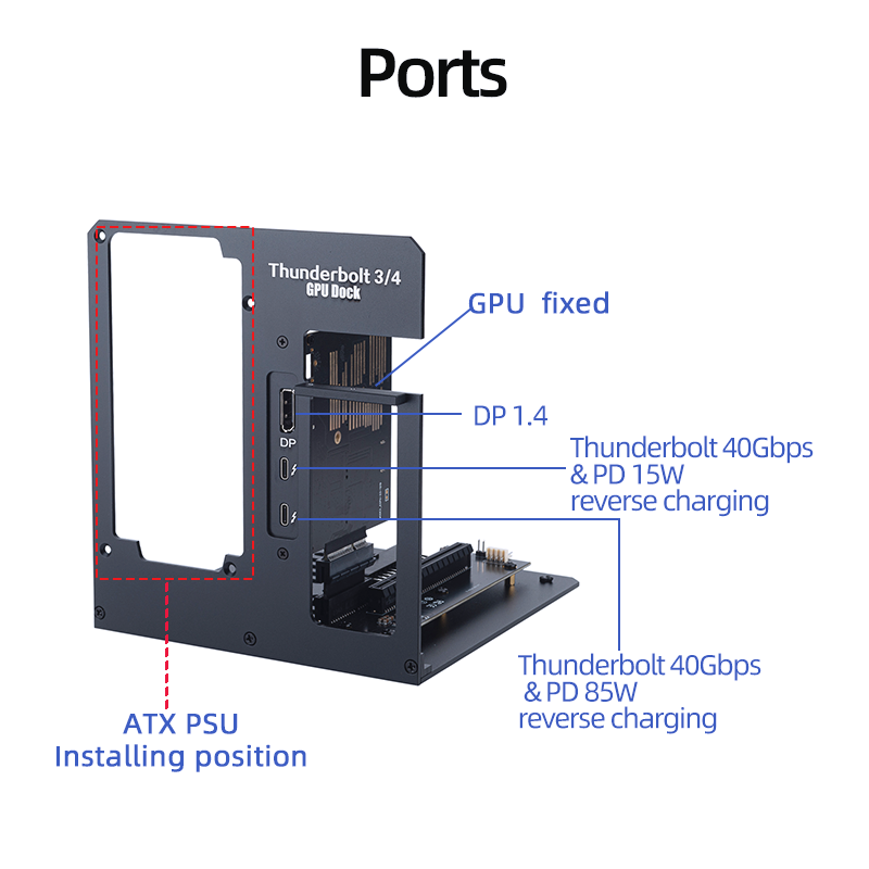 eGPU Thunderbolt 4/3 TB3/TB4 T - огляд і ціна Gpu External Dock Egpu Thunderbolt 4