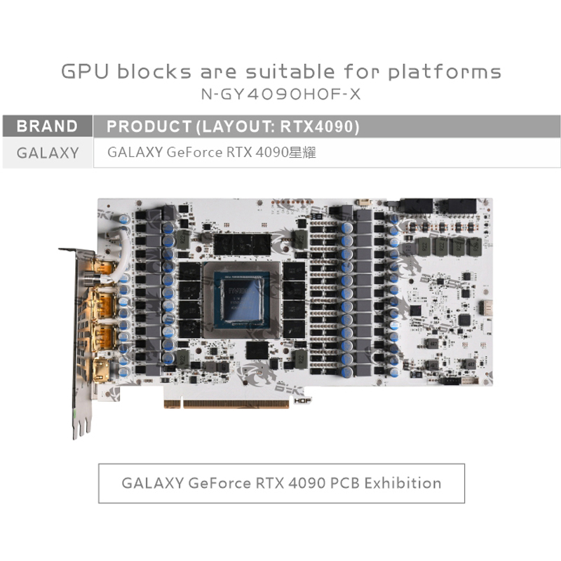 Bykski N-GY4090HOF-X GPU Block - огляд і ціна Rtx 4090 Water Block Full Cover