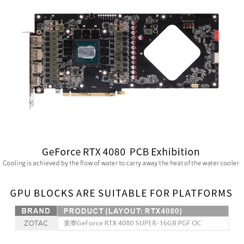 Bykski GPU Block for Zotac GeF - огляд і ціна Rtx 4080 Water Cooling Block