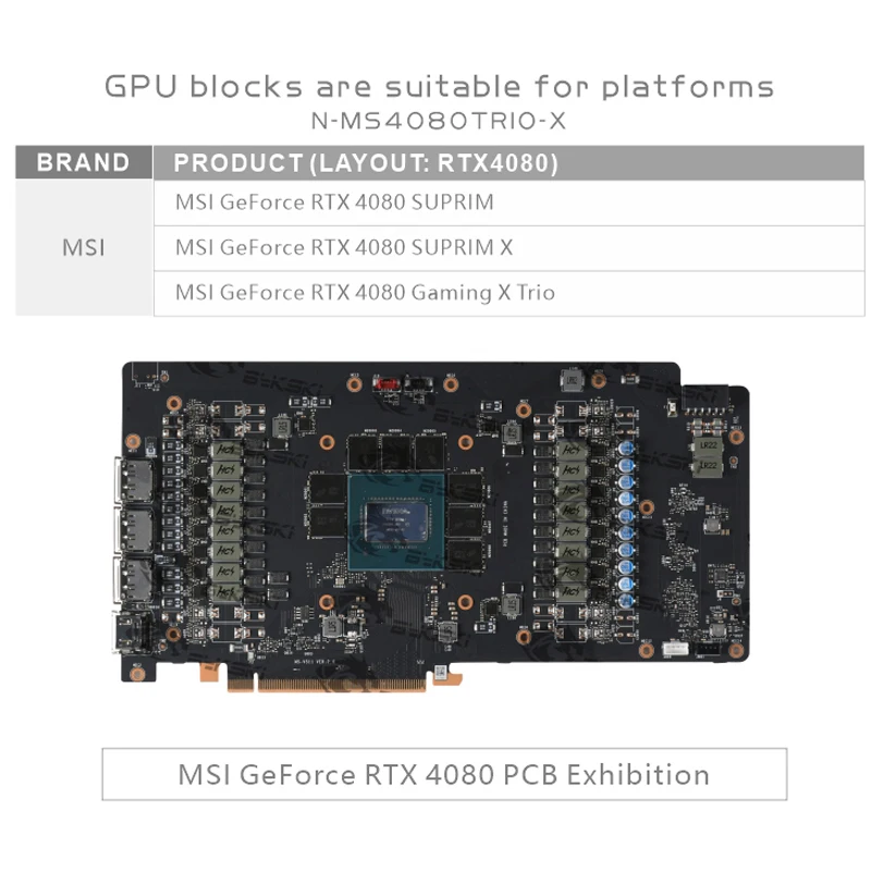 Bykski GPU Block for MSI RTX 4 - огляд і ціна Rtx 4080 Water Cooling Block