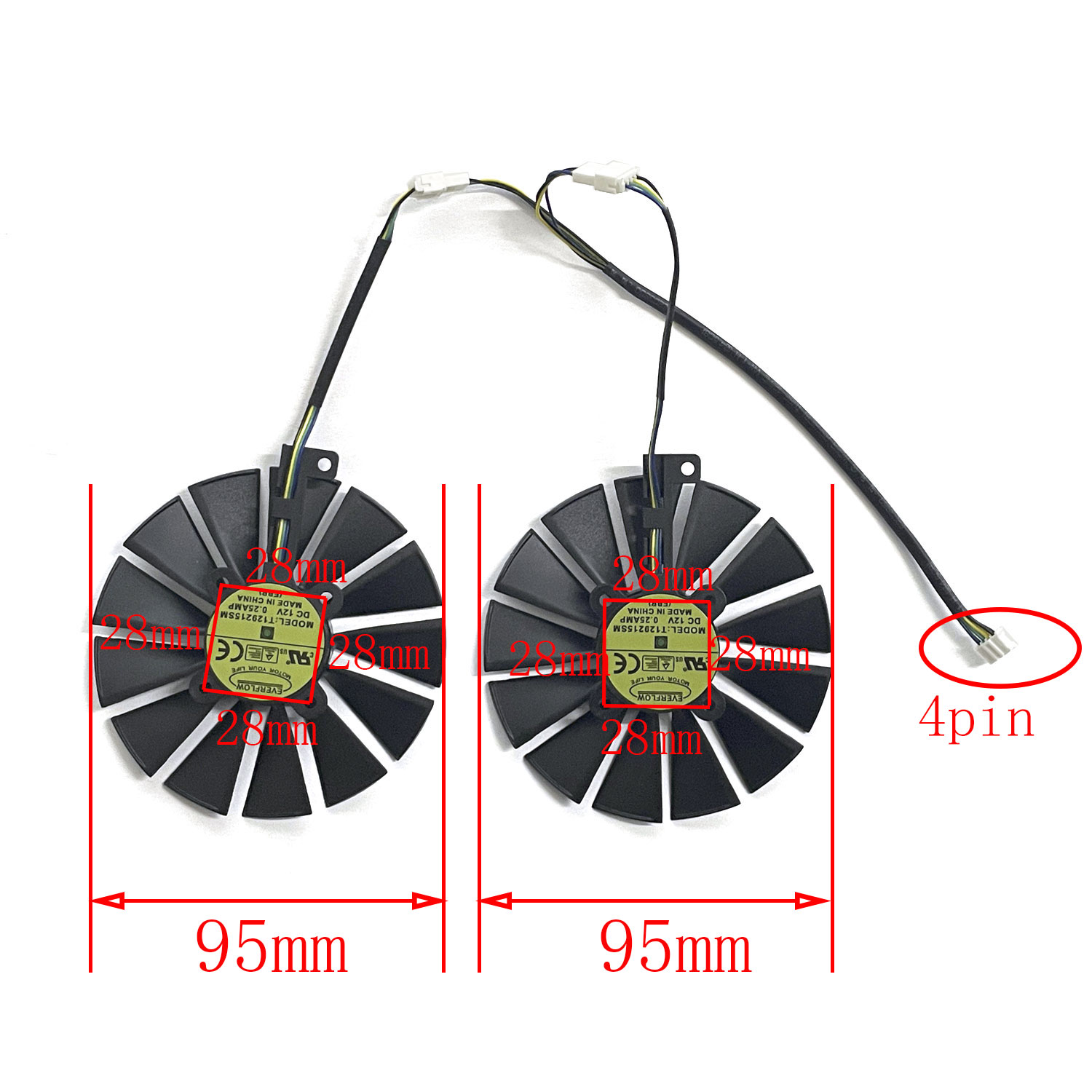 T129215SM 95mm Cooler Fan For  - огляд і ціна Rtx 3090 24Gb Gddr6X