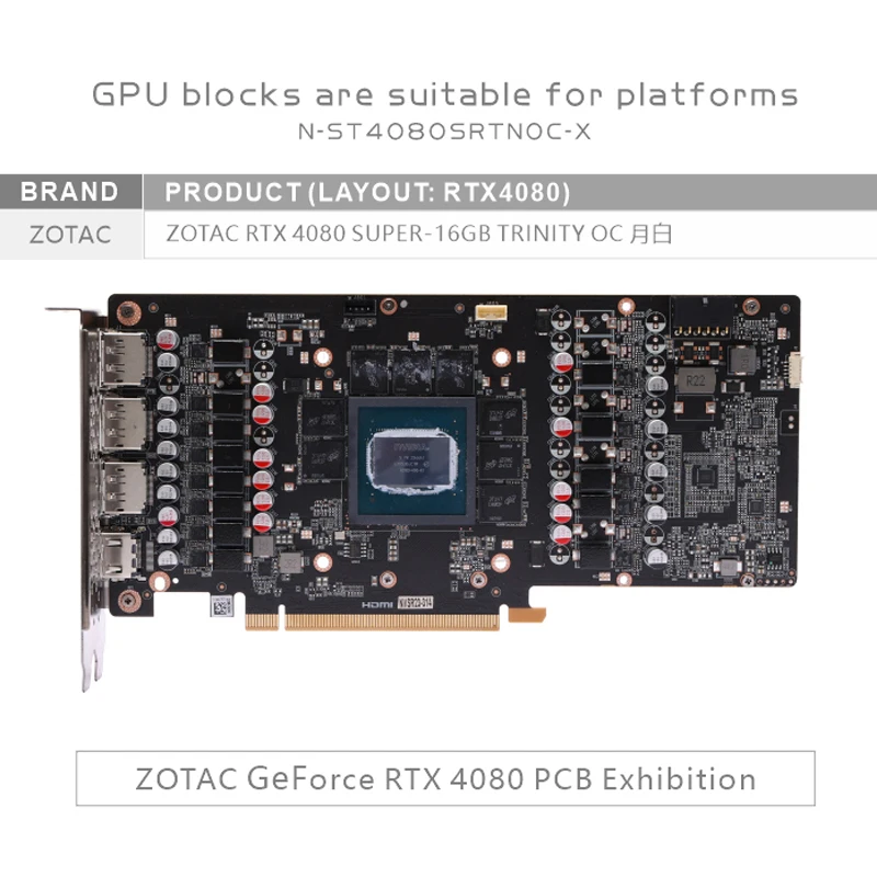 Bykski GPU Block for ZOTAC RTX - огляд і ціна Rtx 4080 Water Cooling Block